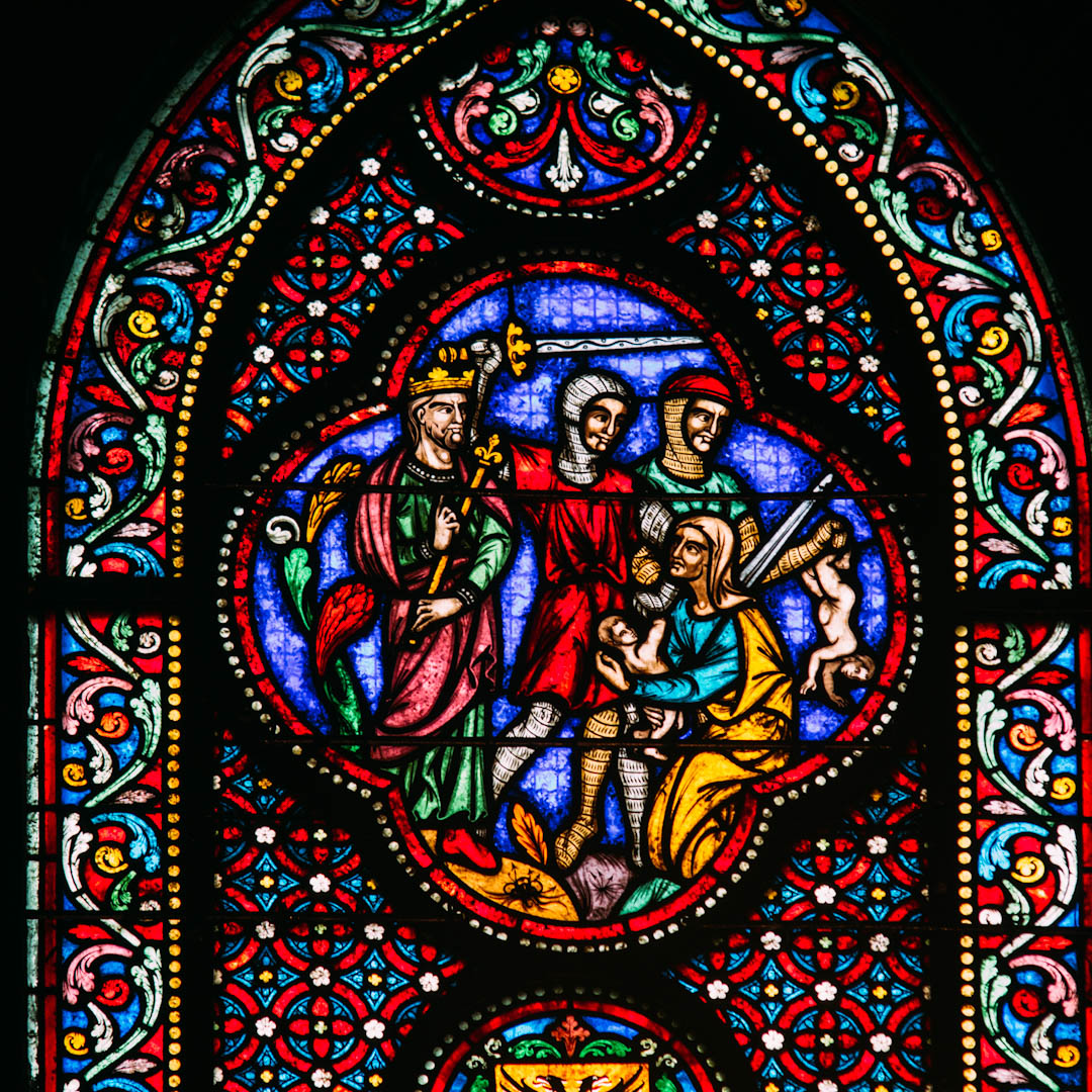 le massacre des innocents vitrail chapelle absidiale notre dame de la treille lille