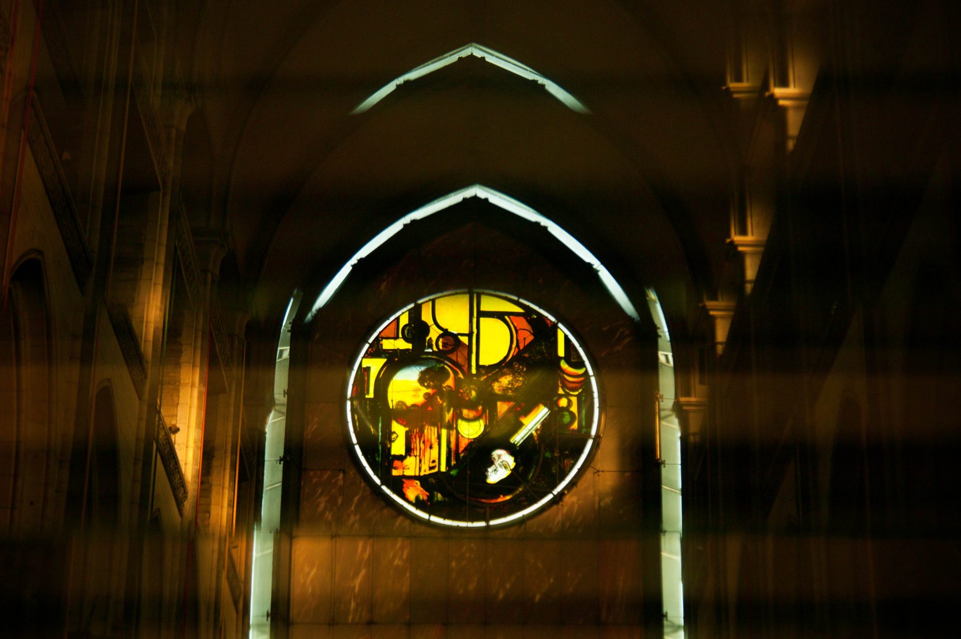 rosace kijno cathédrale notre dame de la treille lille reflet